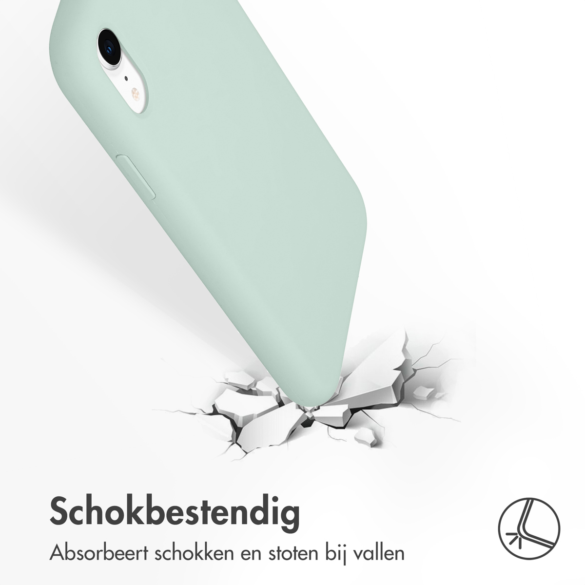 Accezz Liquid Silicone Backcover Apple iPhone Xr - Sky Blue - Afbeelding 10