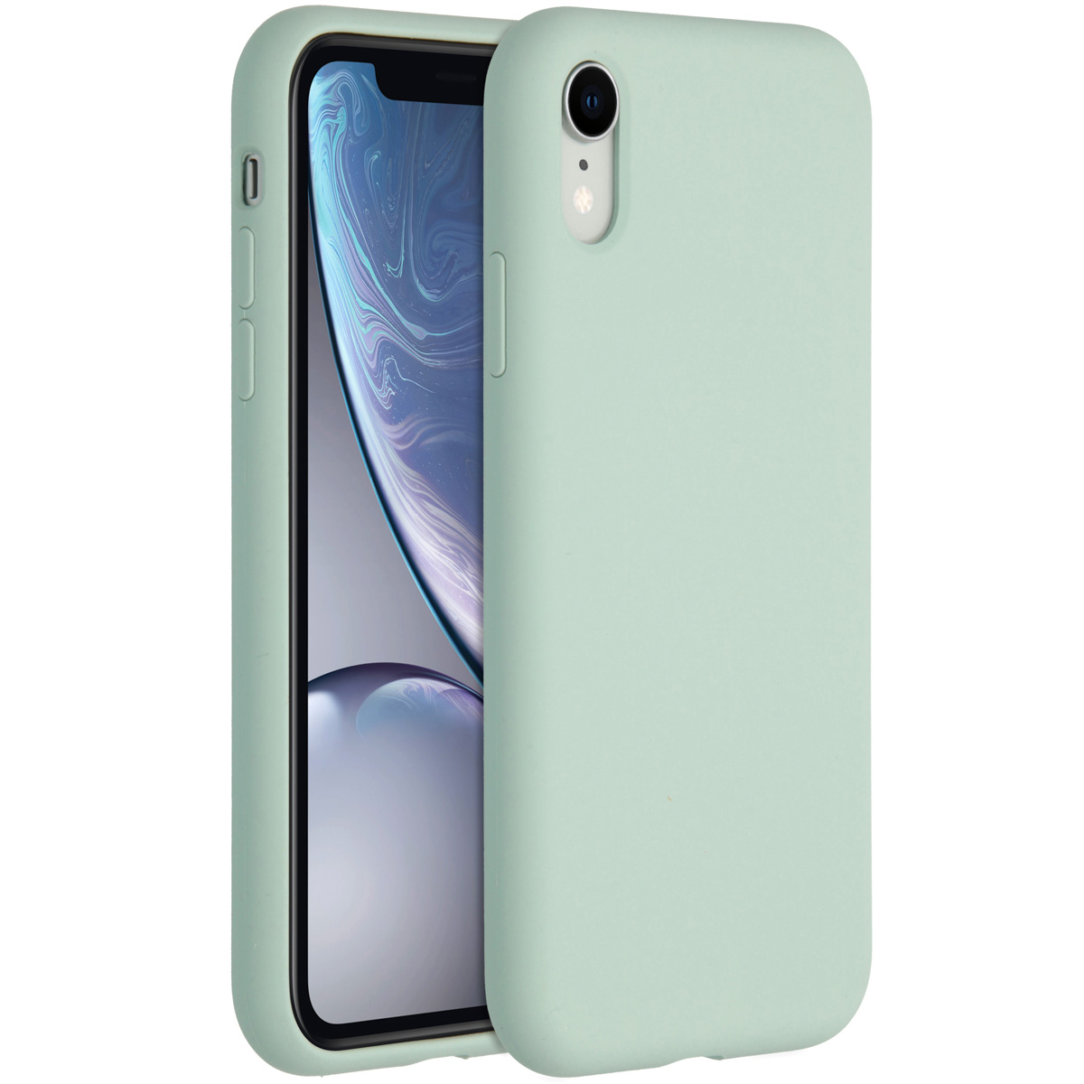 Accezz Liquid Silicone Backcover Apple iPhone Xr - Sky Blue - Afbeelding 2