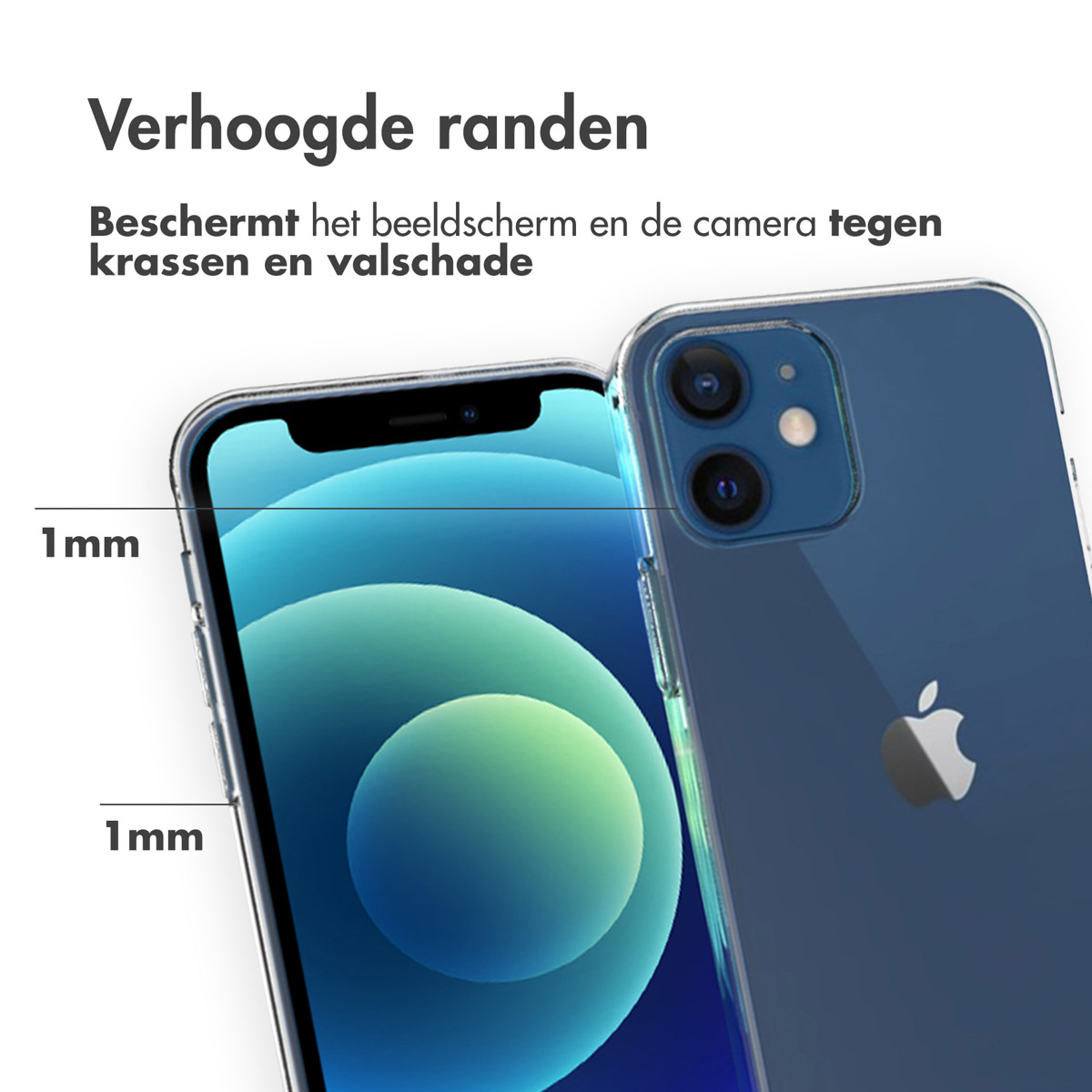 Accezz Clear Backcover Apple iPhone 12 Mini - Transparant - Afbeelding 7