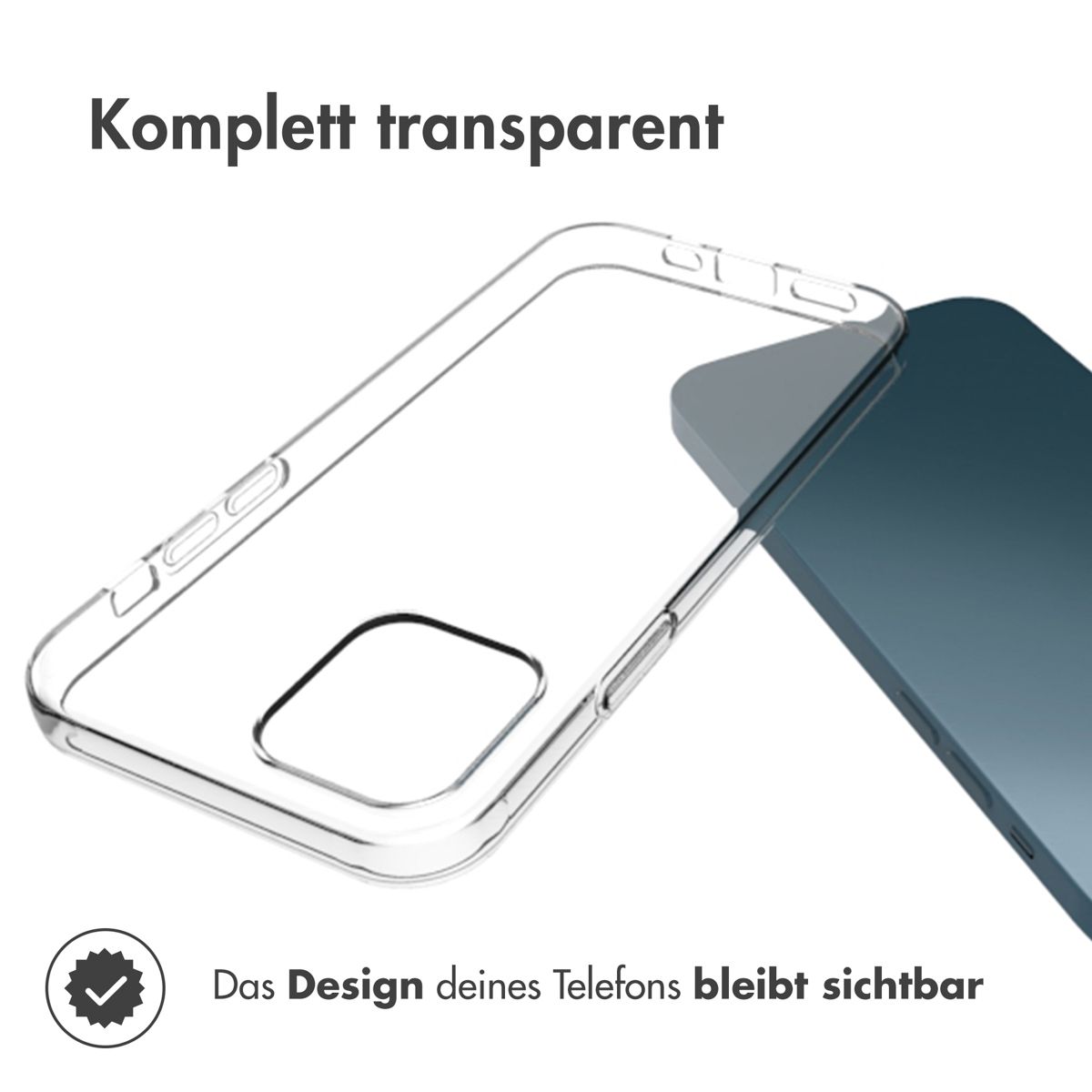 Accezz Clear Backcover Apple iPhone 12 (Pro) - Transparant - Afbeelding 2