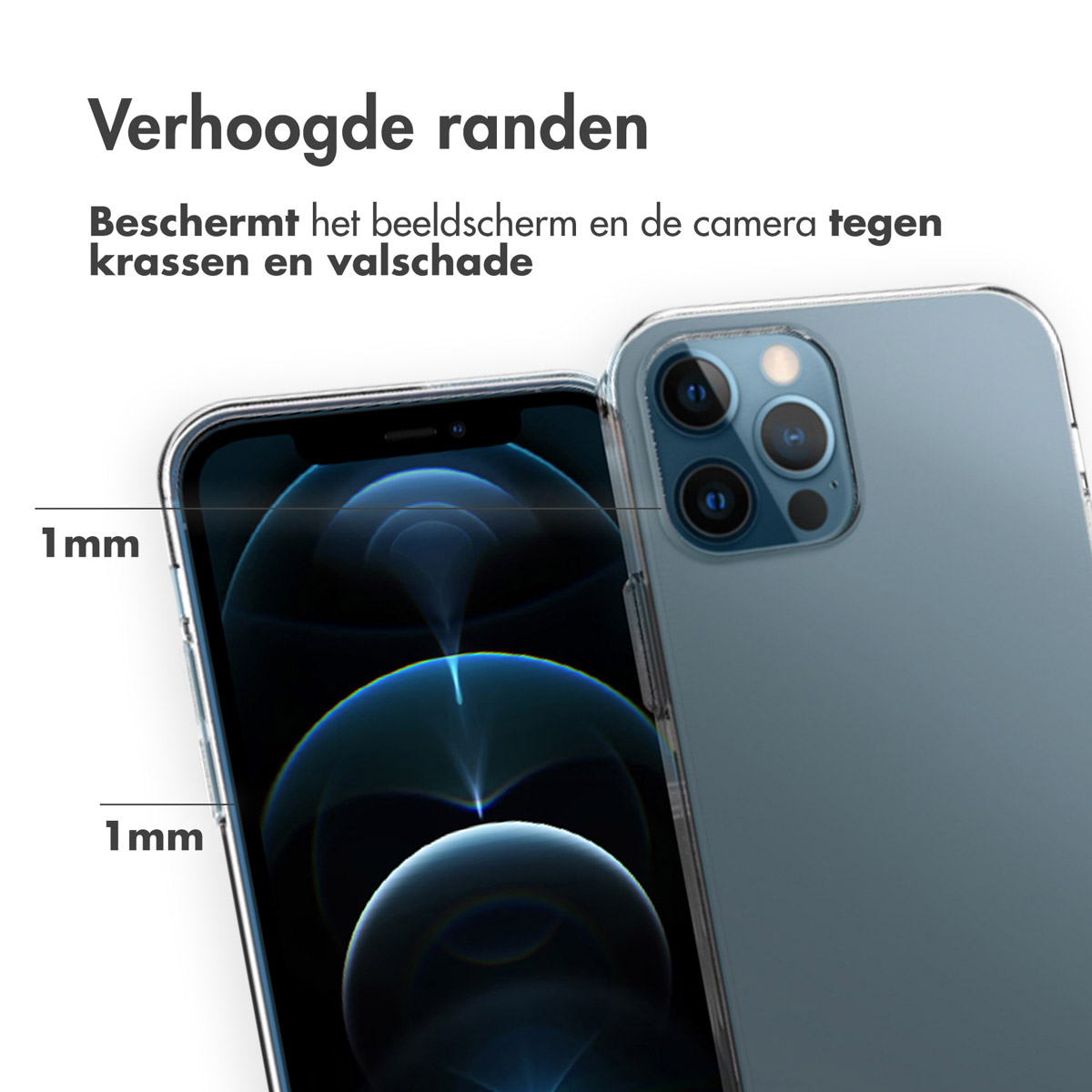 Accezz Clear Backcover Apple iPhone 12 (Pro) - Transparant - Afbeelding 7