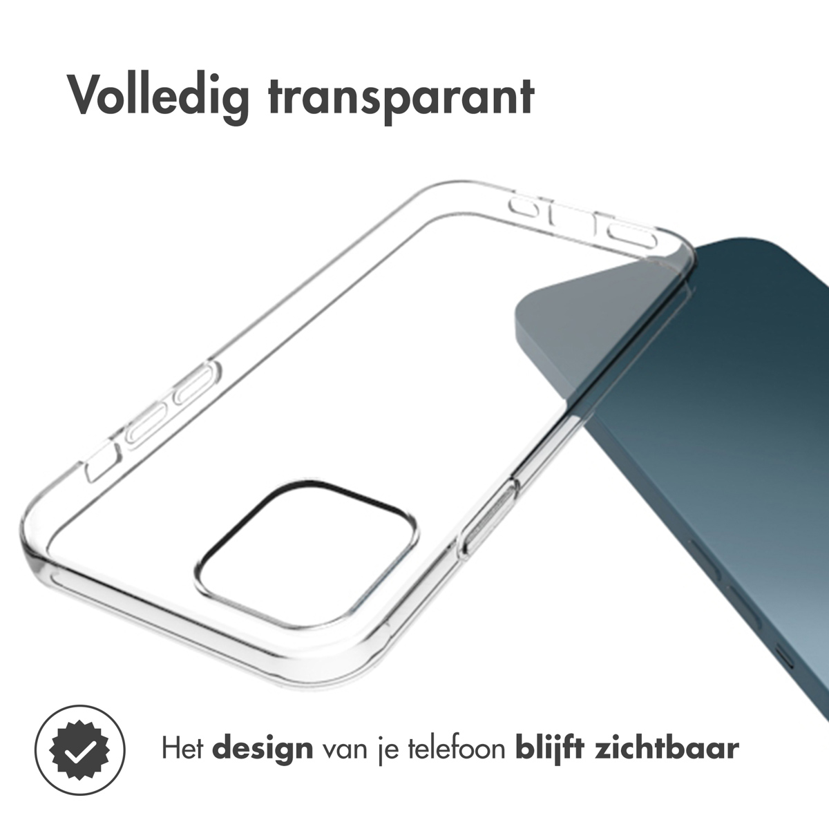 Accezz Clear Backcover Apple iPhone 12 Pro Max - Transparant - Afbeelding 4