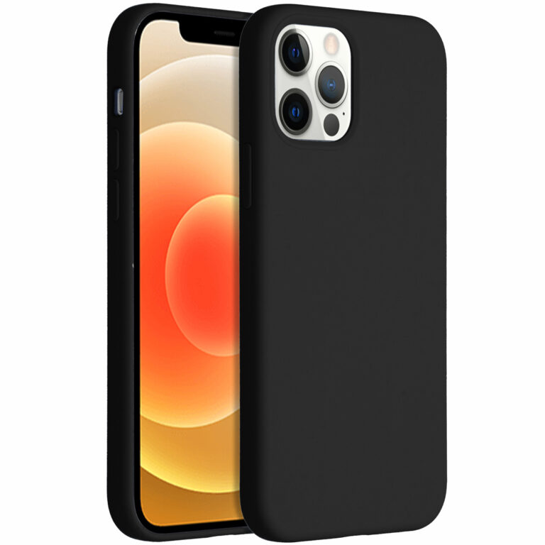 Accezz Liquid Silicone Backcover Apple iPhone 12 (Pro) - Zwart - Afbeelding 8