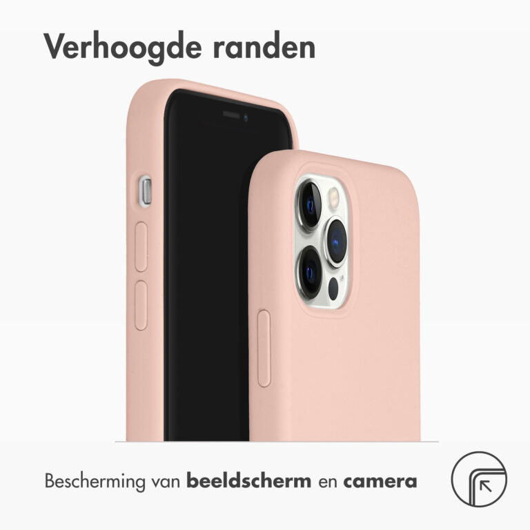 Accezz Liquid Silicone Backcover Apple iPhone 12 (Pro) - Roze - Afbeelding 2