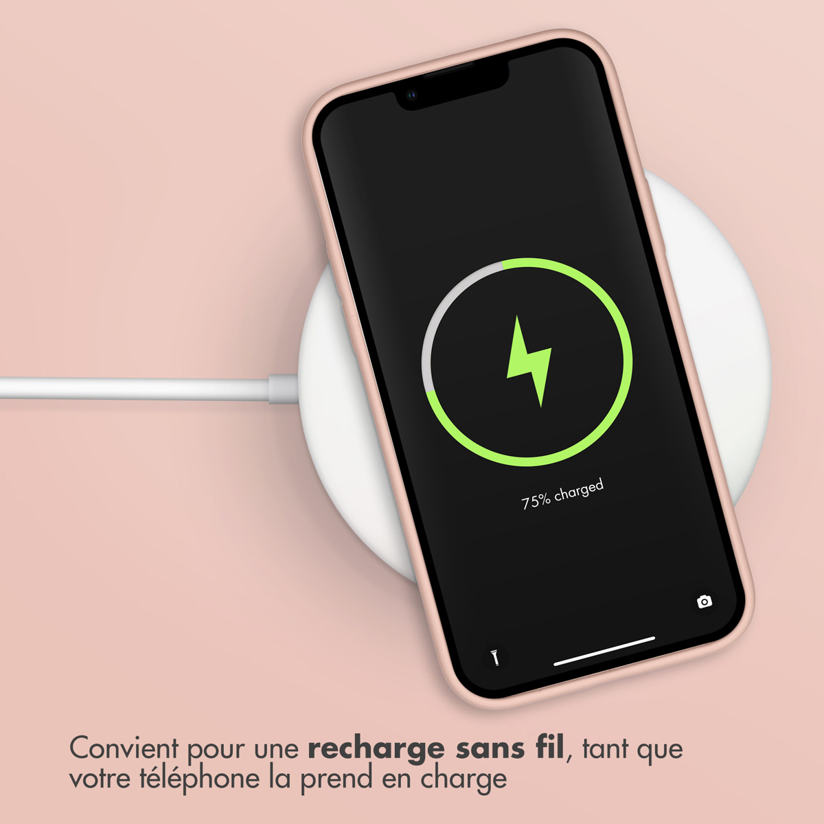 Accezz Liquid Silicone Backcover Apple iPhone 12 (Pro) - Roze - Afbeelding 4