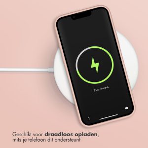 Accezz Liquid Silicone Backcover Apple iPhone 12 (Pro) - Roze