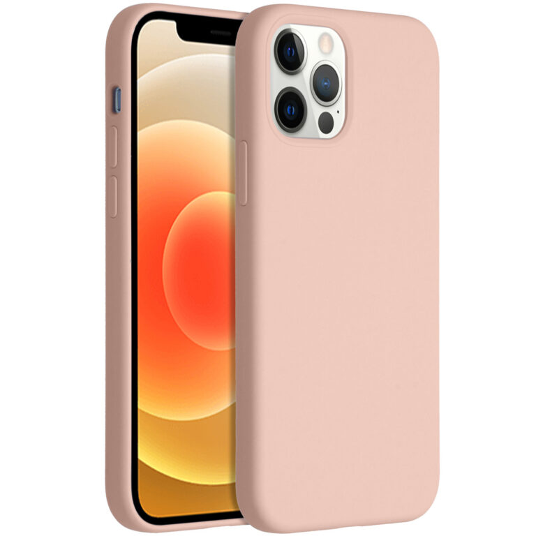 Accezz Liquid Silicone Backcover Apple iPhone 12 (Pro) - Roze - Afbeelding 10