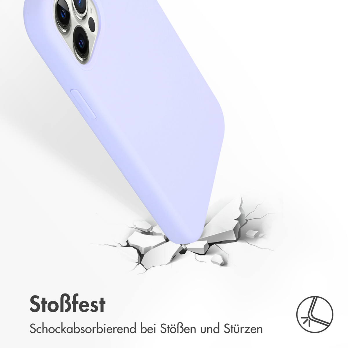 Accezz Liquid Silicone Backcover Apple iPhone 12 (Pro) - Paars - Afbeelding 8