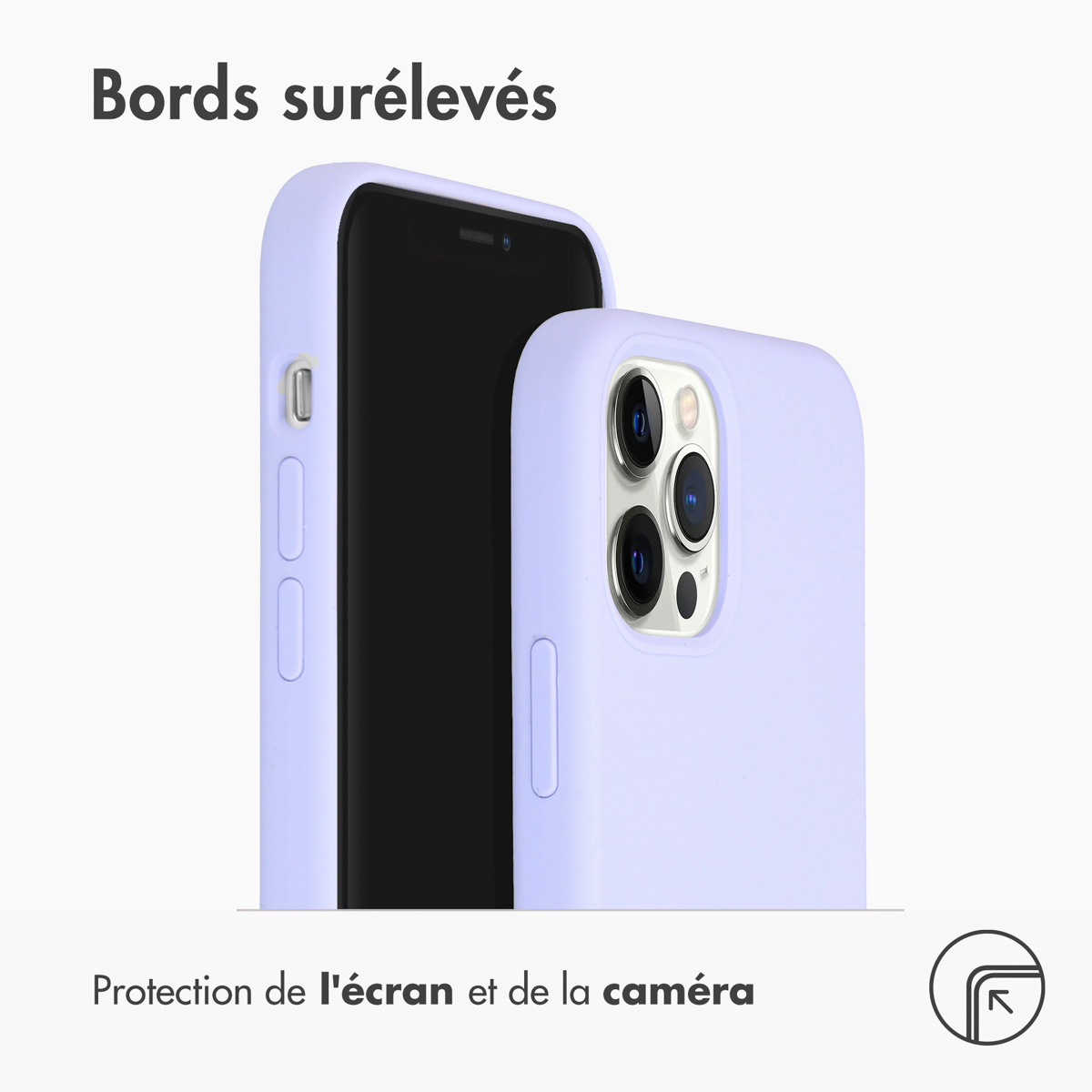 Accezz Liquid Silicone Backcover Apple iPhone 12 (Pro) - Paars - Afbeelding 8