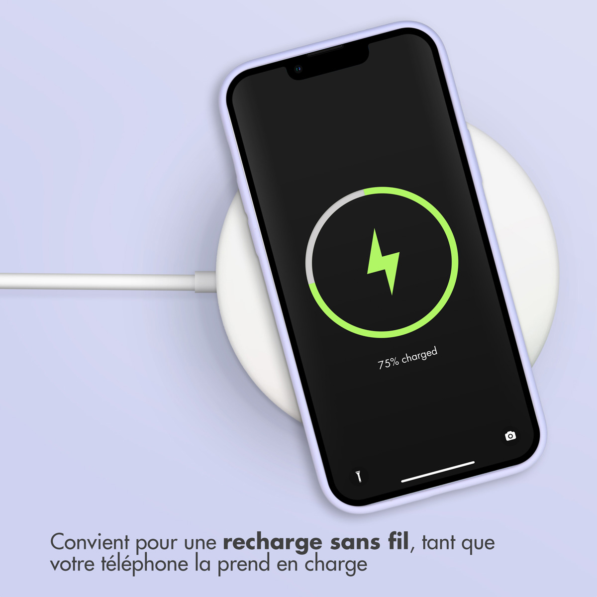 Accezz Liquid Silicone Backcover Apple iPhone 12 (Pro) - Paars - Afbeelding 7