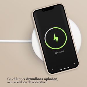 Accezz Liquid Silicone Backcover Apple iPhone 12 (Pro) - Stone