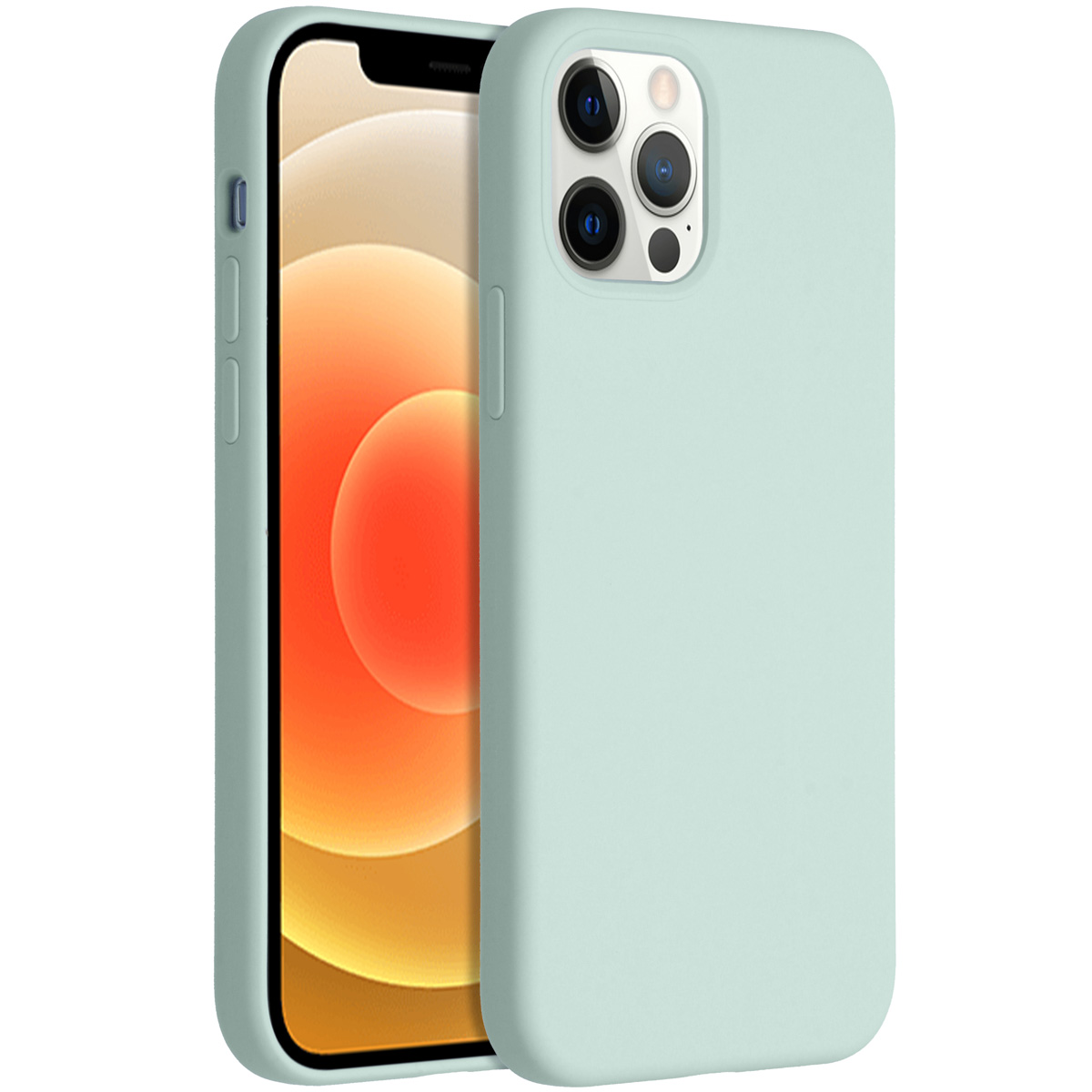 Accezz Liquid Silicone Backcover Apple iPhone 12 (Pro) – Sky Blue