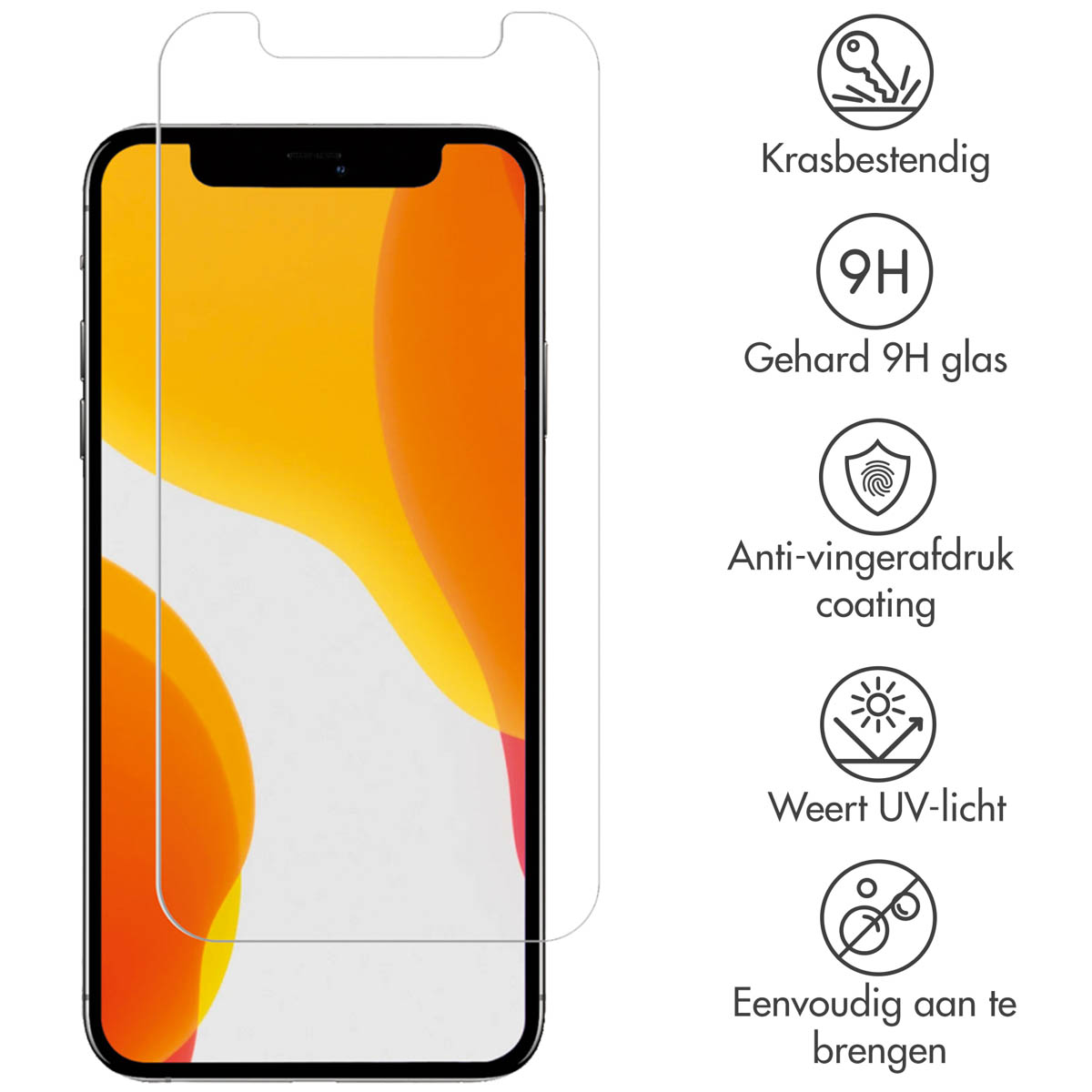 Selencia Gehard Glas Screenprotector Apple iPhone 12 Mini - Afbeelding 2