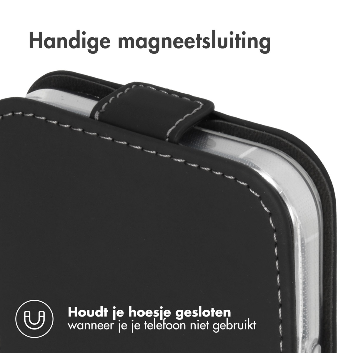 Accezz Flipcase Apple iPhone 12 (Pro) - Zwart - Afbeelding 4