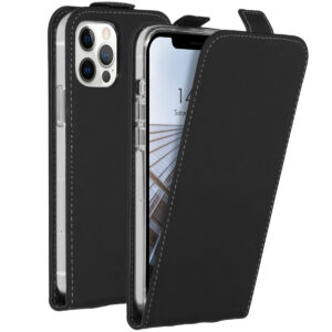 Accezz Flipcase Apple iPhone 12 (Pro) - Zwart