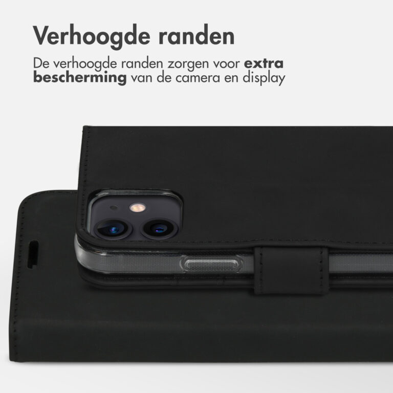 Accezz Wallet Softcase Bookcase Apple iPhone 12 (Pro) - Zwart - Afbeelding 5