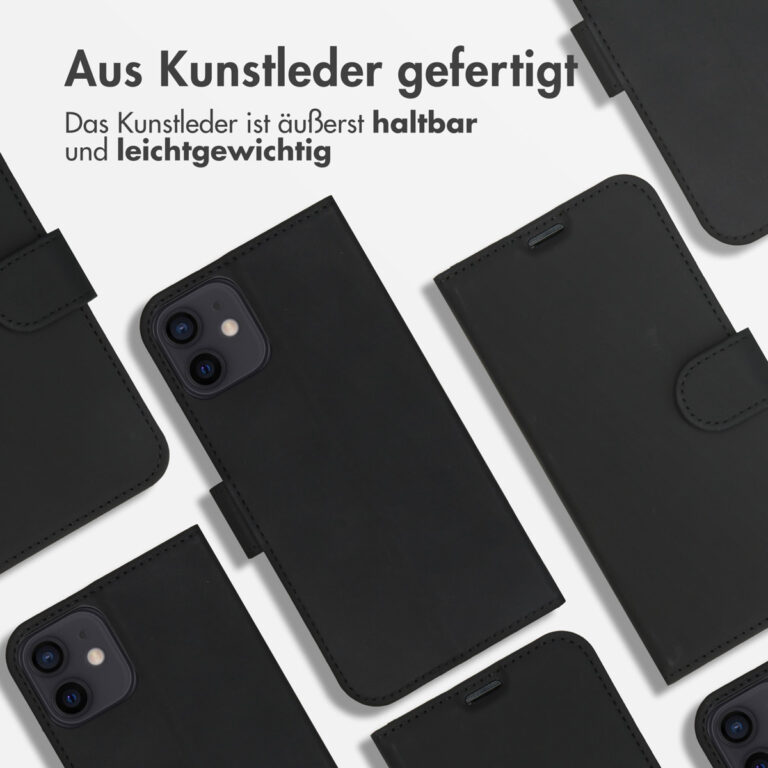 Accezz Wallet Softcase Bookcase Apple iPhone 12 (Pro) - Zwart - Afbeelding 8
