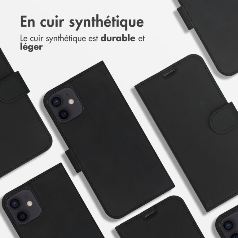 Accezz Wallet Softcase Bookcase Apple iPhone 12 (Pro) - Zwart - Afbeelding 6