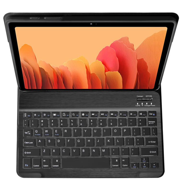Accezz QWERTY Bluetooth Keyboard Bookcase Samsung Galaxy Tab A7 - Afbeelding 10