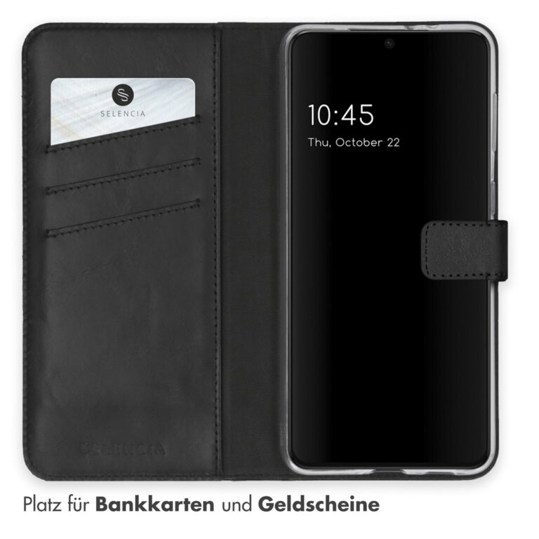Selencia Echt Lederen Bookcase Samsung Galaxy S21 - Zwart - Afbeelding 9