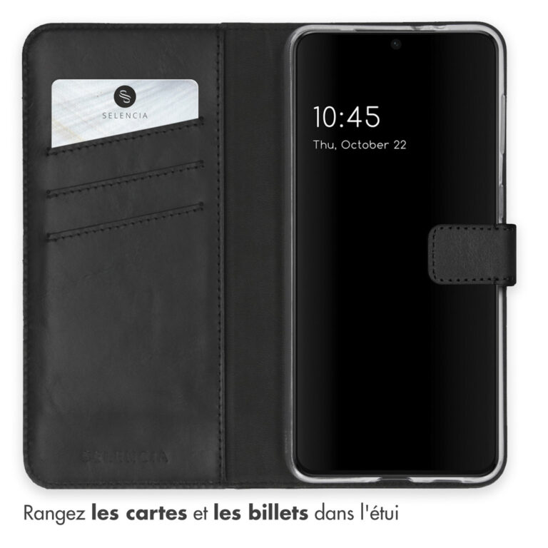 Selencia Echt Lederen Bookcase Samsung Galaxy S21 - Zwart - Afbeelding 6