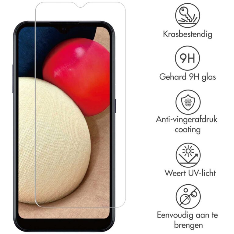 Selencia Gehard Glas Screenprotector Samsung Galaxy A02s / A03(s) - Afbeelding 2