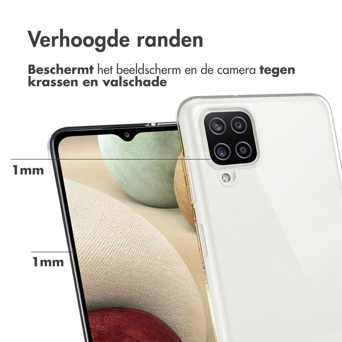 Accezz Clear Backcover Samsung Galaxy A12 - Transparant - Afbeelding 7