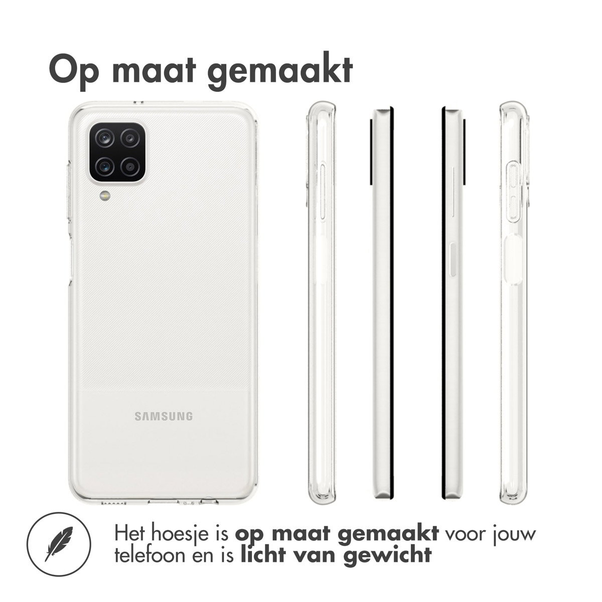 Accezz Clear Backcover Samsung Galaxy A12 - Transparant - Afbeelding 10