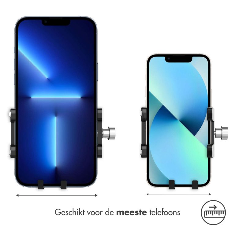Accezz Telefoonhouder fiets - Verstelbaar - Universeel - Aluminium - Zwart - Afbeelding 9