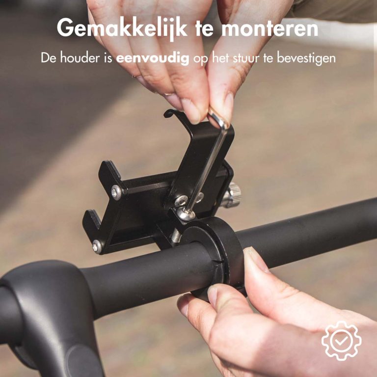 Accezz Telefoonhouder fiets - Verstelbaar - Universeel - Aluminium - Zwart - Afbeelding 7