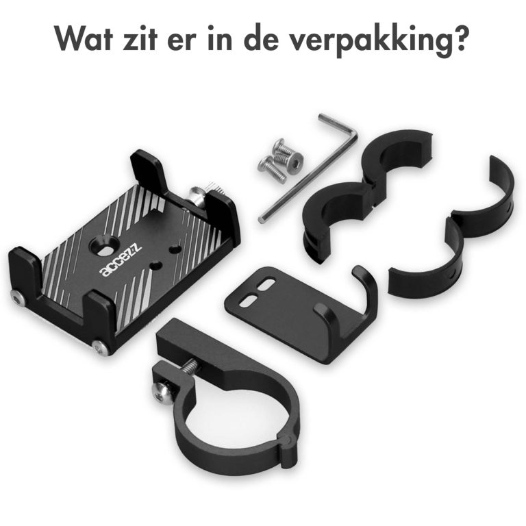 Accezz Telefoonhouder fiets - Verstelbaar - Universeel - Aluminium - Zwart - Afbeelding 6