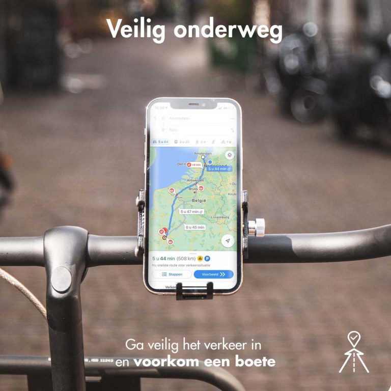 Accezz Telefoonhouder fiets - Verstelbaar - Universeel - Aluminium - Zwart - Afbeelding 5
