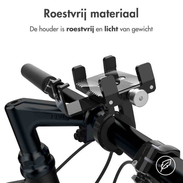 Accezz Telefoonhouder fiets - Verstelbaar - Universeel - Aluminium - Zwart - Afbeelding 2
