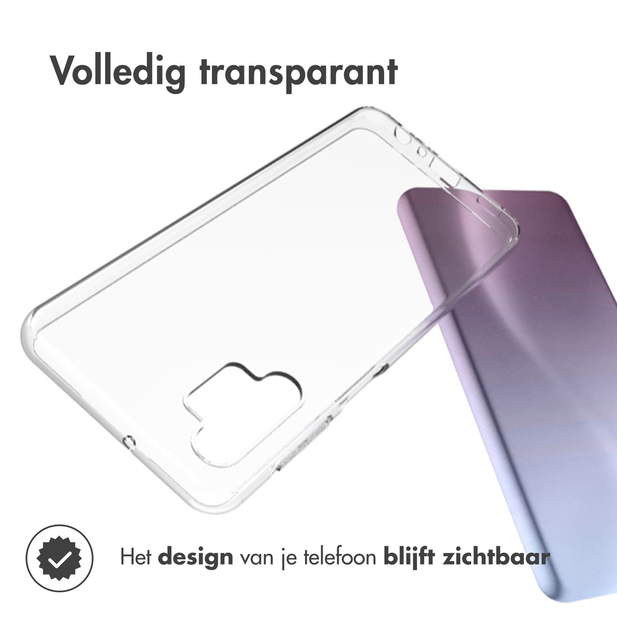 Accezz Clear Backcover Samsung Galaxy A32 (5G) - Transparant - Afbeelding 4