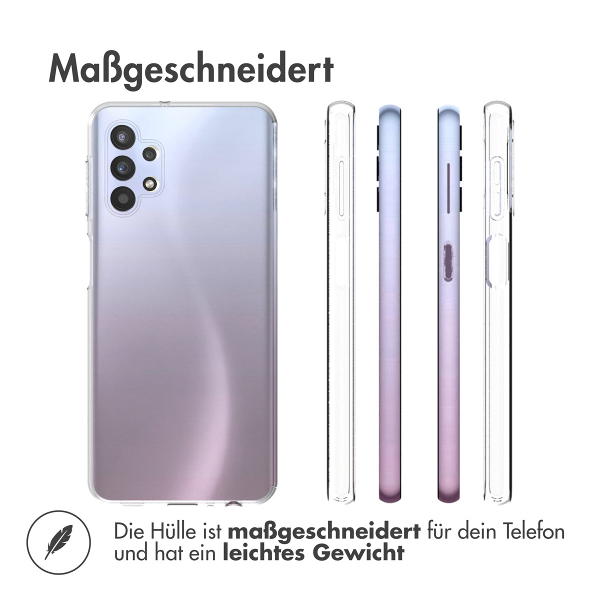 Accezz Clear Backcover Samsung Galaxy A32 (5G) - Transparant - Afbeelding 8