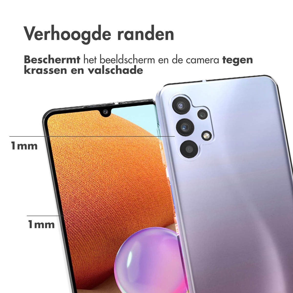 Accezz Clear Backcover Samsung Galaxy A32 (5G) - Transparant - Afbeelding 7