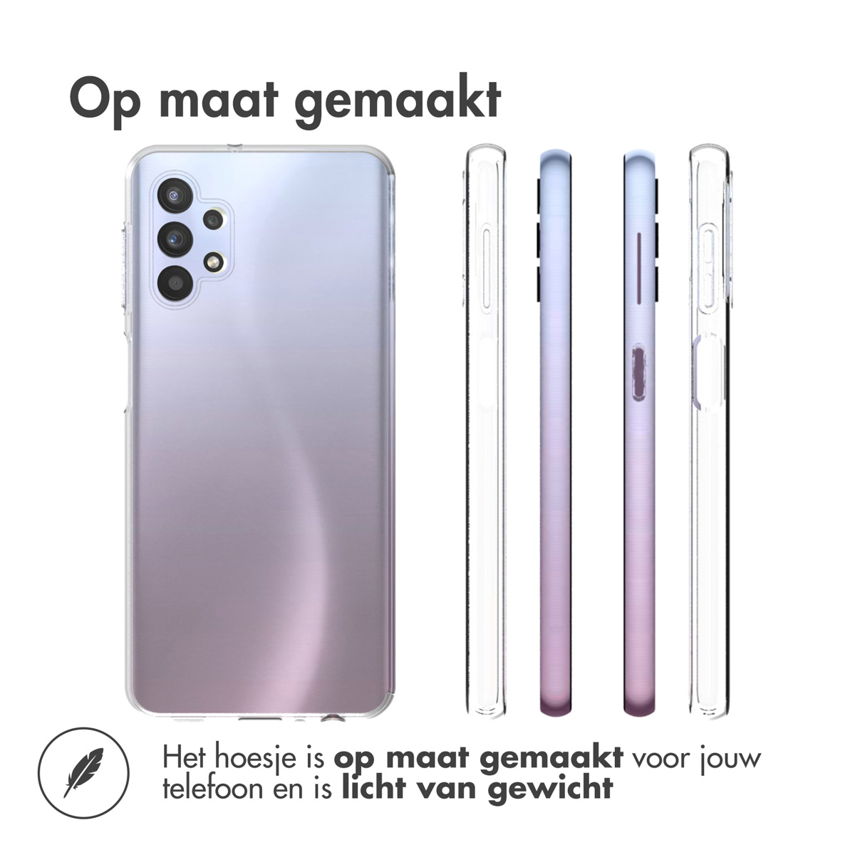 Accezz Clear Backcover Samsung Galaxy A32 (5G) - Transparant - Afbeelding 10