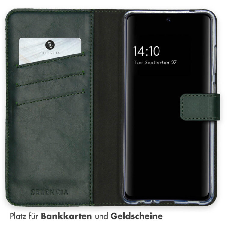 Selencia Echt Lederen Bookcase Samsung Galaxy A52(s) (5G/4G) - Groen - Afbeelding 9