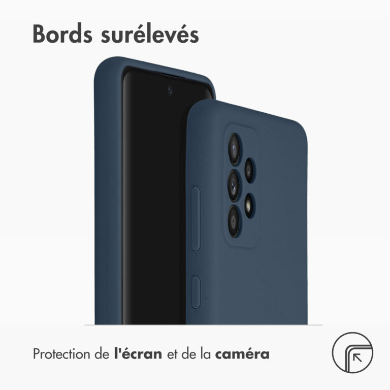 Accezz Liquid Silicone Backcover Samsung Galaxy A52(s) (5G/4G) - Donkerblauw - Afbeelding 5