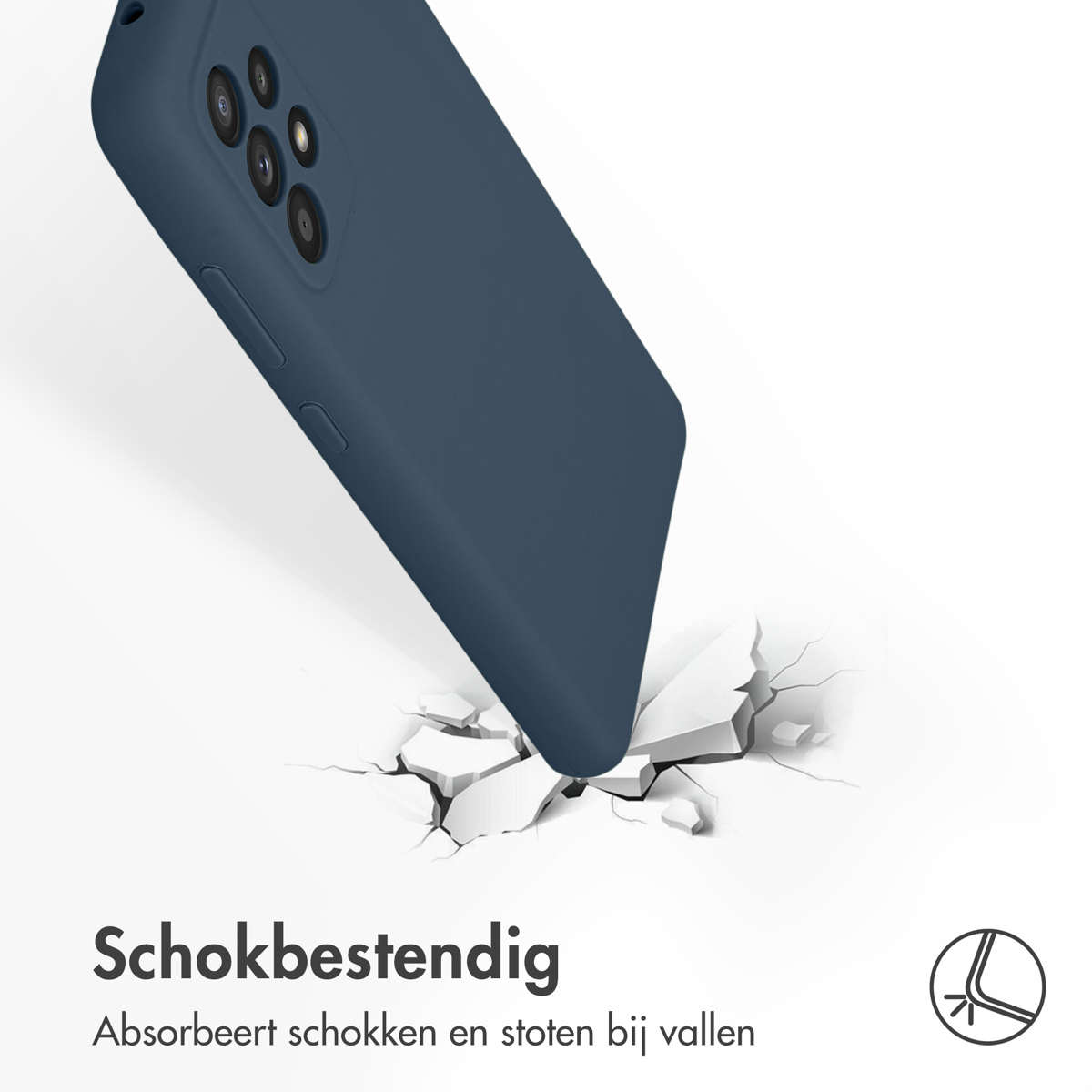 Accezz Liquid Silicone Backcover Samsung Galaxy A52(s) (5G/4G) - Donkerblauw - Afbeelding 10