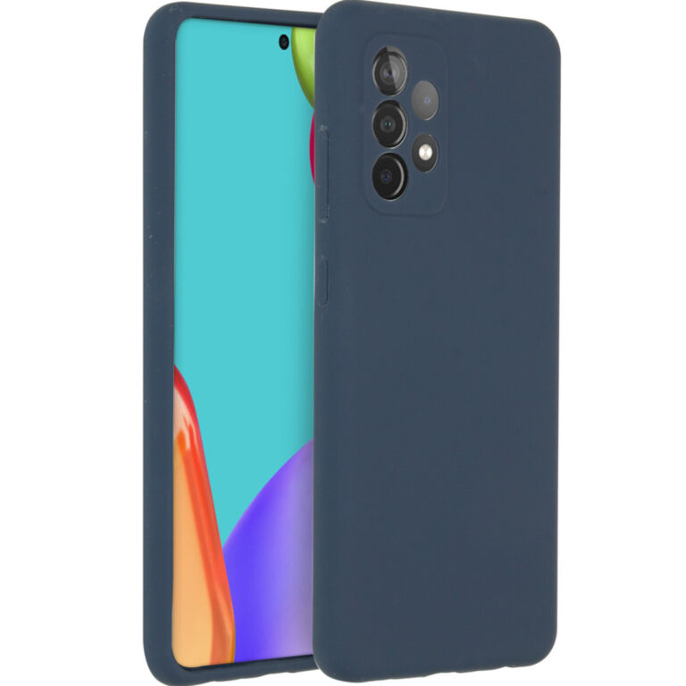 Accezz Liquid Silicone Backcover Samsung Galaxy A52(s) (5G/4G) - Donkerblauw - Afbeelding 10