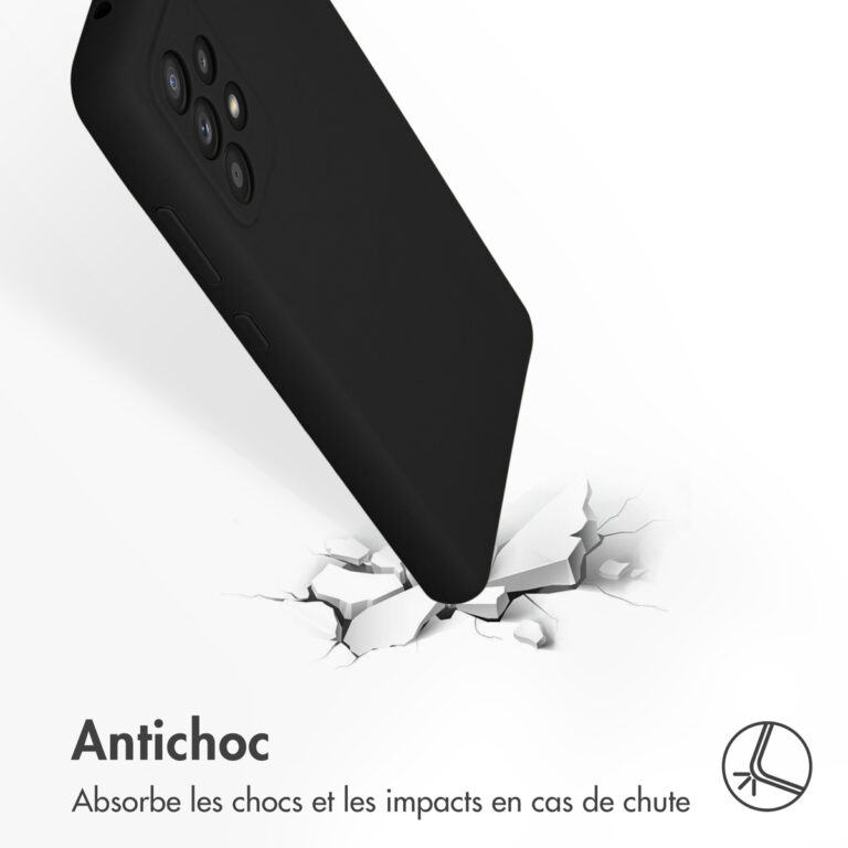Accezz Liquid Silicone Backcover Samsung Galaxy A52(s) (5G/4G) - Zwart - Afbeelding 5
