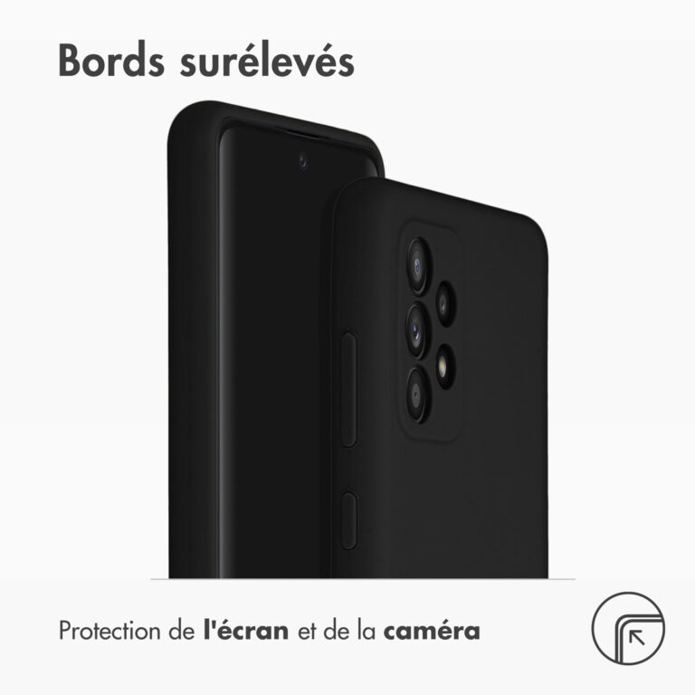 Accezz Liquid Silicone Backcover Samsung Galaxy A52(s) (5G/4G) - Zwart - Afbeelding 6