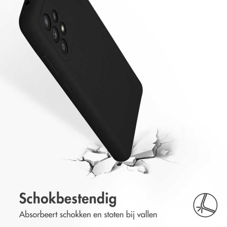 Accezz Liquid Silicone Backcover Samsung Galaxy A52(s) (5G/4G) - Zwart - Afbeelding 3