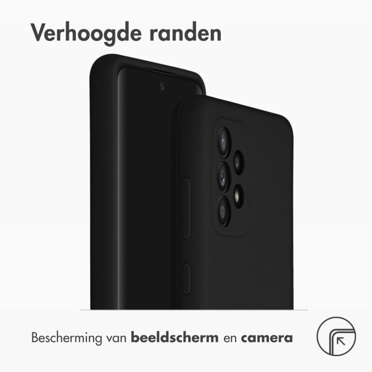 Accezz Liquid Silicone Backcover Samsung Galaxy A52(s) (5G/4G) - Zwart - Afbeelding 2