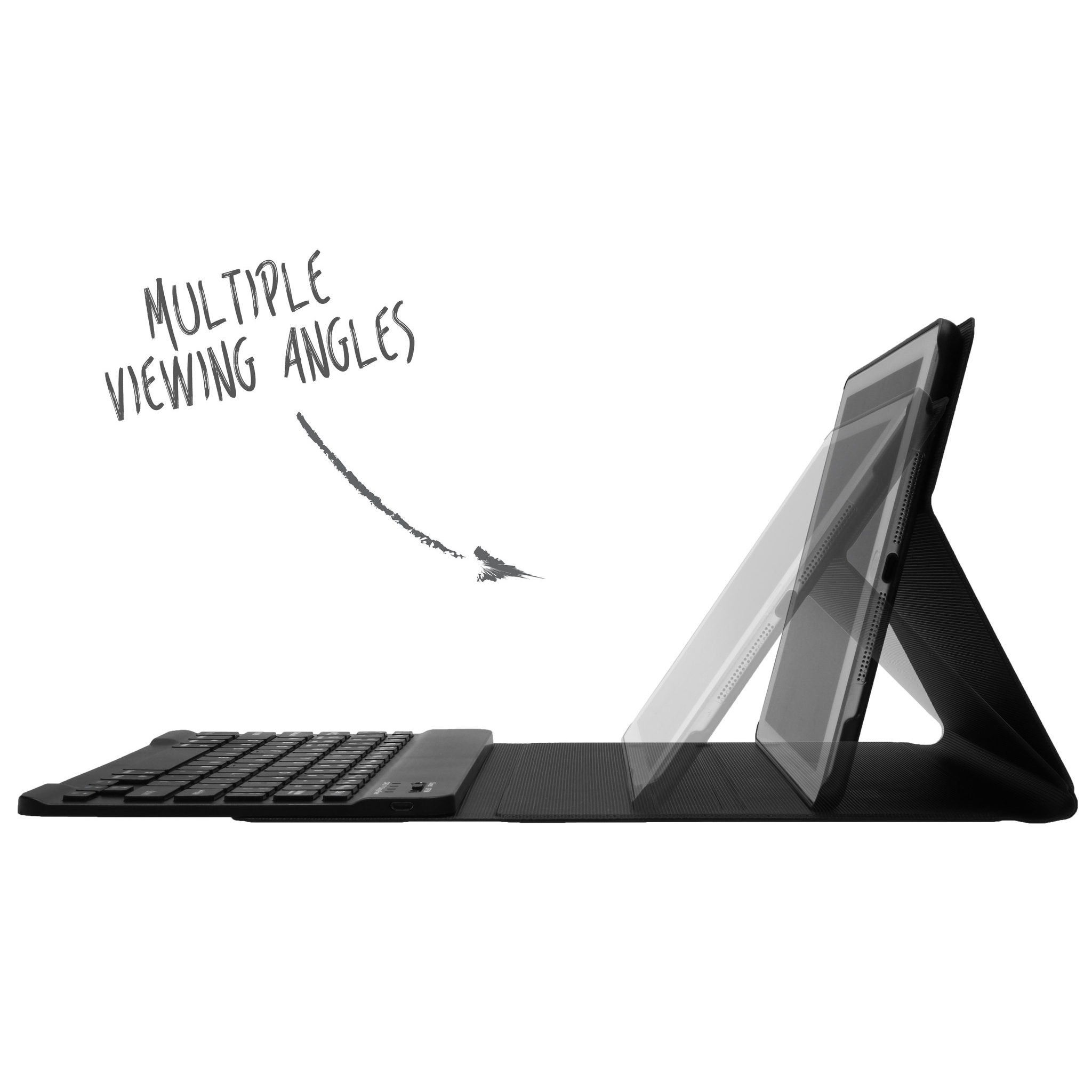 Accezz QWERTY Bluetooth Keyboard Bookcase Apple iPad (2018)/(2017)/Air(2) - Afbeelding 6