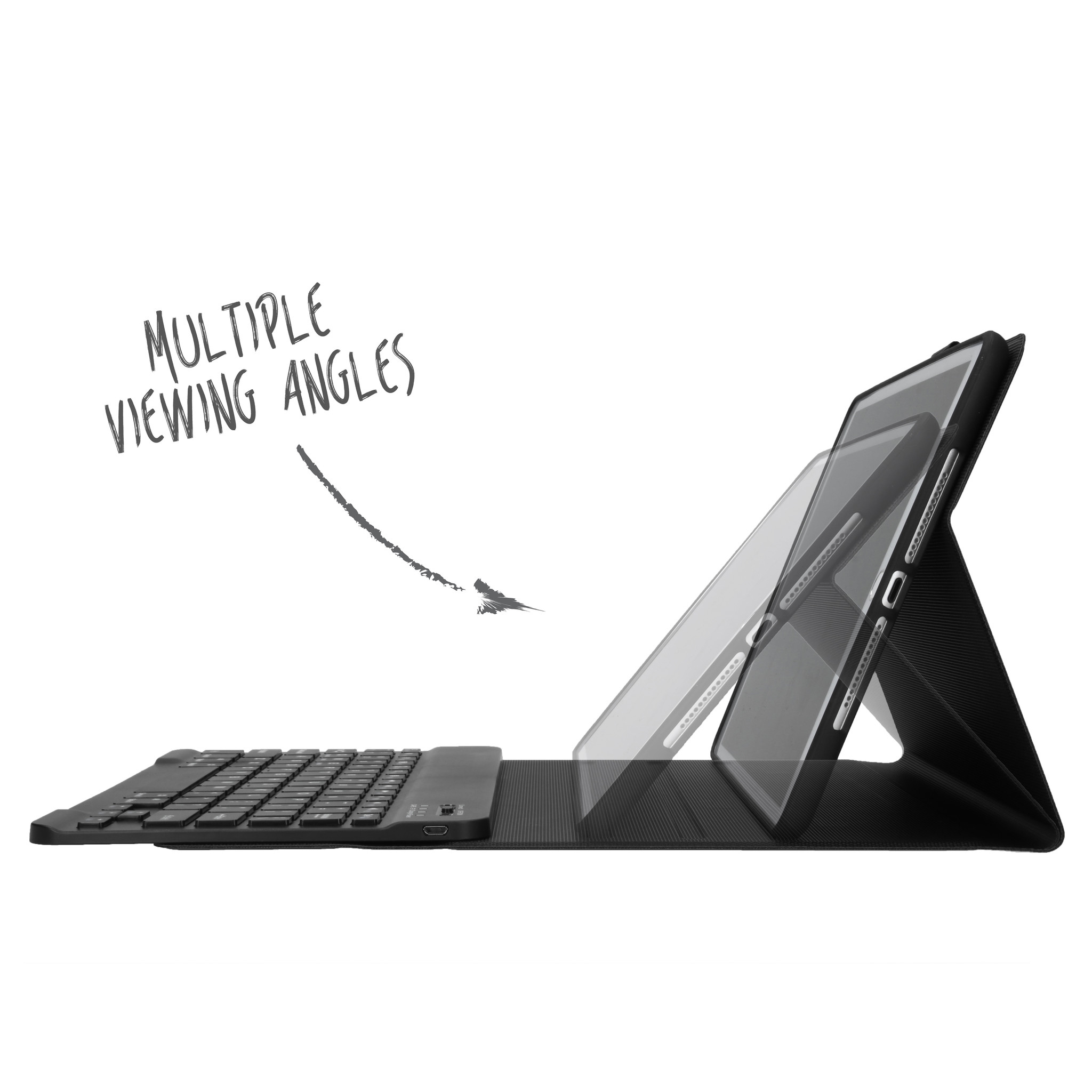 Accezz QWERTY Bluetooth Keyboard Bookcase Apple iPad 9 (2021) 10.2 inch / iPad 8 (2020) 10.2 inch / iPad 7 (2019) 10.2 inch - Afbeelding 5