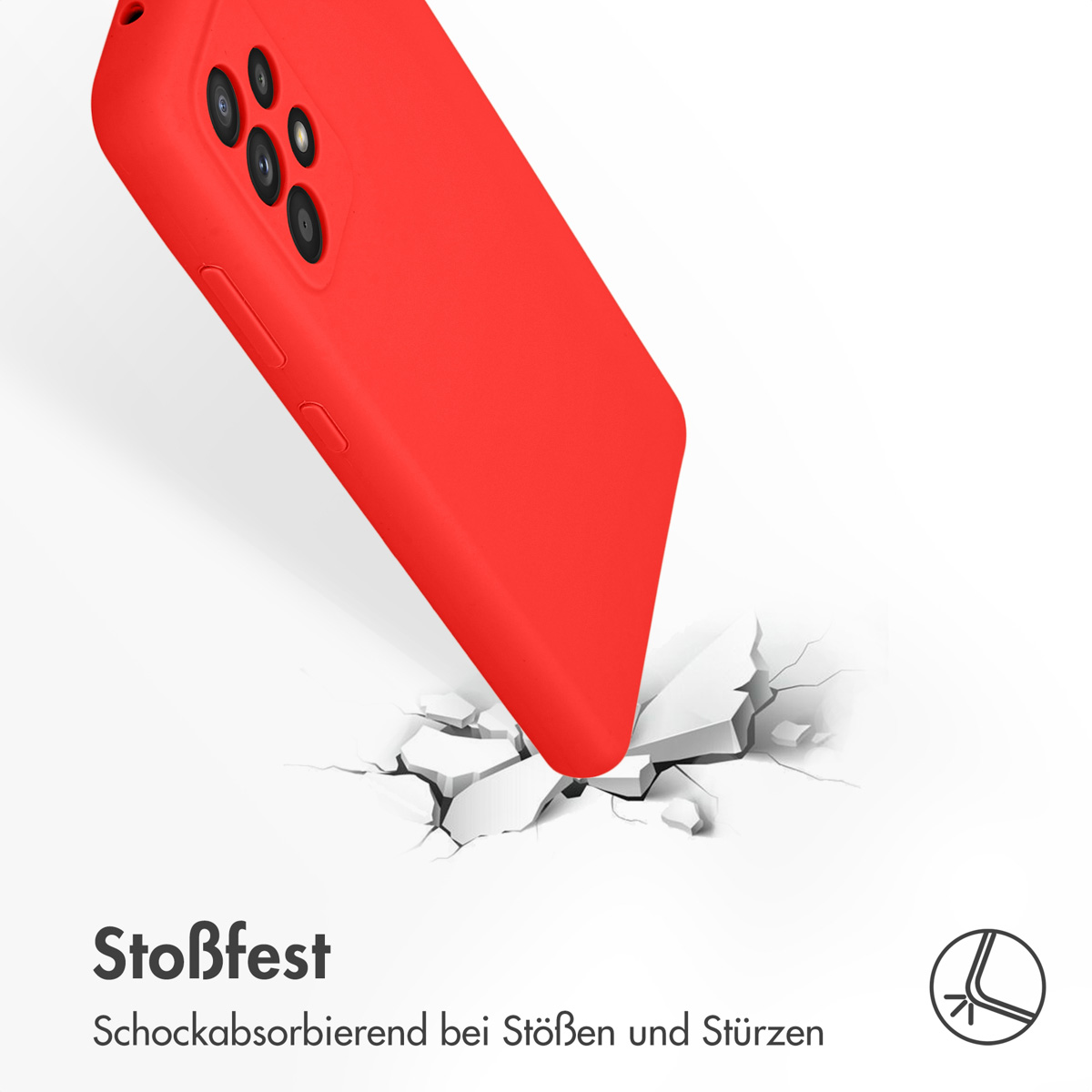 Accezz Liquid Silicone Backcover Samsung Galaxy A52(s) (5G/4G) - Rood - Afbeelding 10