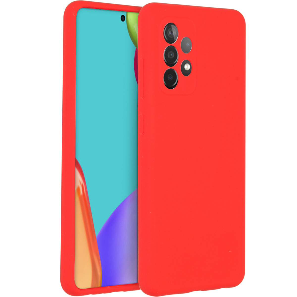 Accezz Liquid Silicone Backcover Samsung Galaxy A52(s) (5G/4G) – Rood