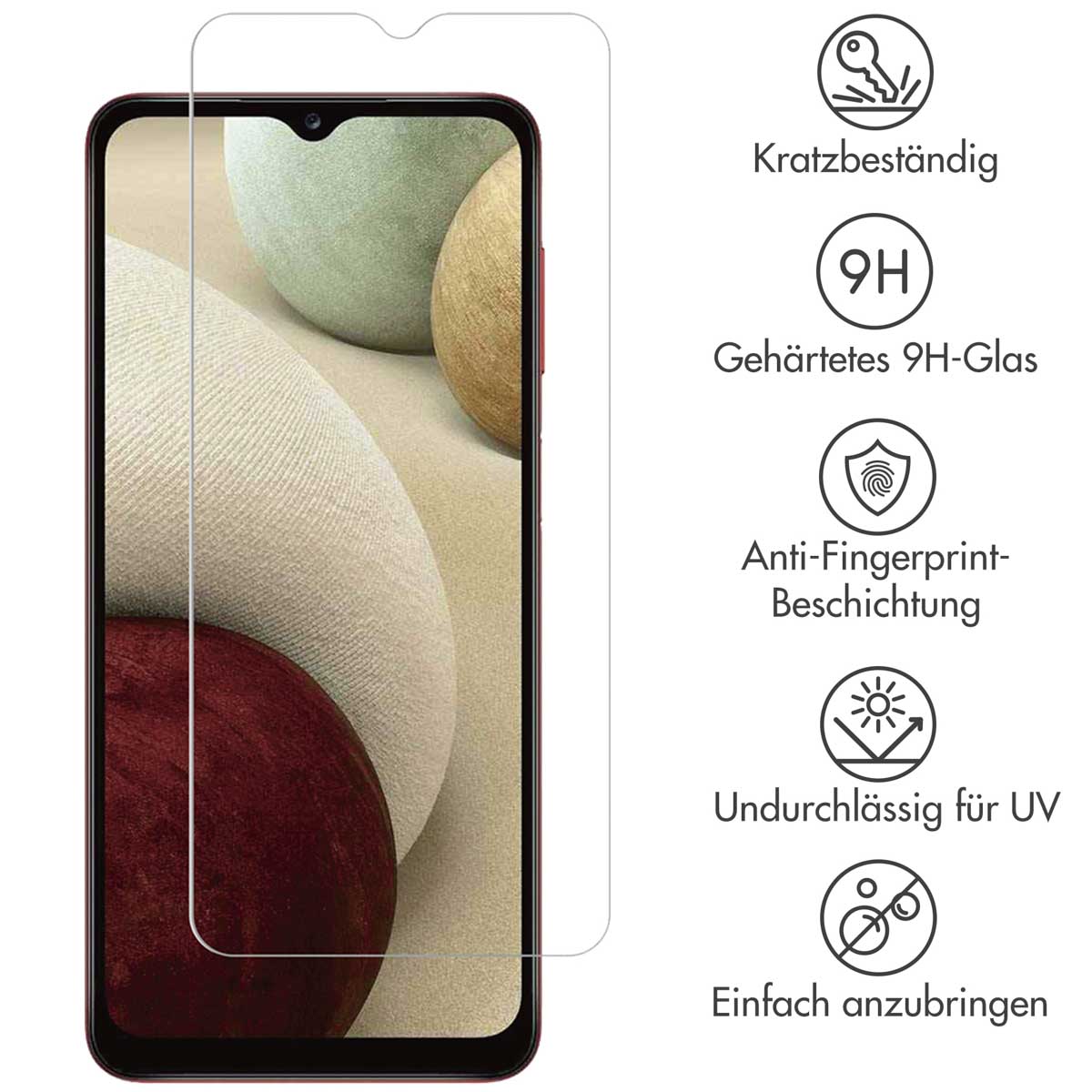 Selencia Gehard Glas Screenprotector Samsung Galaxy A04(s) / A12 / A32 (5G) / A13 (5G/4G) - Afbeelding 2